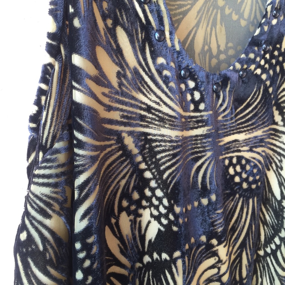 Free People Ellie velvet burnout mini dress yellow - Picture 6 of 6